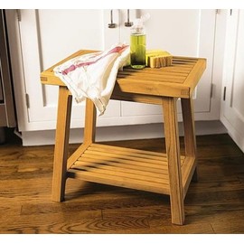 WholesaleTeak 18"x12" Grade A Teak Bath Stool Or Side Table Or Shower Bench #WHAXBS