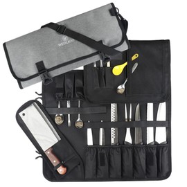 PUBAMALL Bolsa enrollable para cuchillos de chef, bolsa de almacenamiento portátil para estuche de cuchillos de chef de viaje