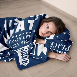 Turelos Theater Gifts, Theatre Gifts Blanket, Musical Theater Gifts, Gifts for Theatre Lovers, Presents for Actors, Theatre Gifts for Women, Broadway Present Throw Blanket 80x60in