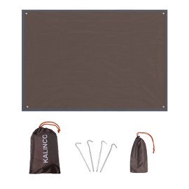 KALINCO Tent Sheet, Ground Sheet, Tarp, Foldable, With Pegs, Lightweight, Waterproof, Storage Bag Included, Leisure Sheet, For Mountain Climbing, BBQ, Fishing, Camping, Compact and Convenient, 59.1 x 82.7 inches (150 x 210 cm), 70.9 x 82.7 inches (180 x 210 cm)