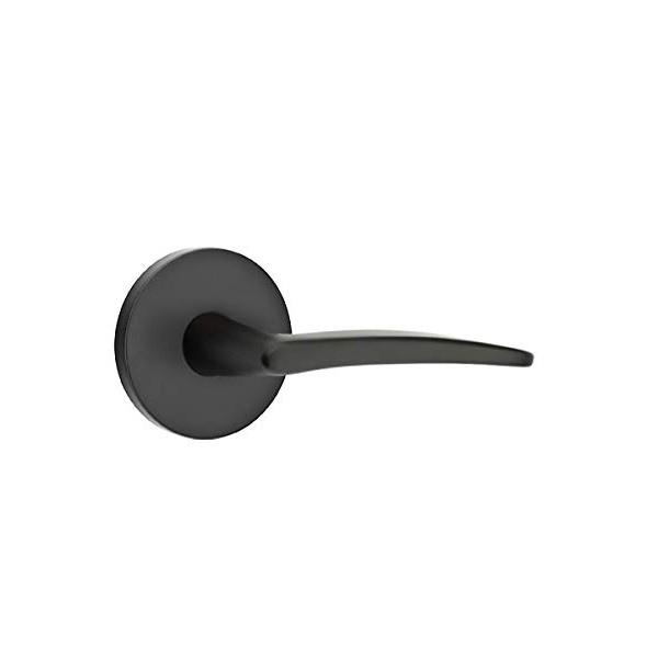 EMTEK Disk Rosette Passage Set with Matching Finish Poseidon Lever