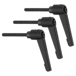 sourcing map 3Pcs M5 x 40mm Adjustable Knobs Handle Male Thread Push Button Ratchet Quick Release Locking Rotating Bolt for Lathe Machinery, Black