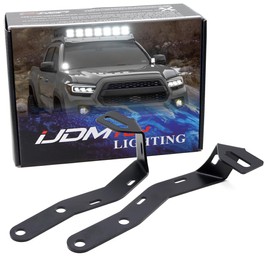iJDMTOY Heavy Duty Steel Constructed A-Pillar Ditch Light Mounting Bracket Hardware Compatible with Toyota 2016-2023 Tacoma
