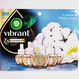 Air Wick Vibrant Essential Oil Refill Cotton & White Lotus 5 Refills Pack