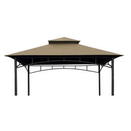 SCOCANOPY Upgraded Ripstop Fabric Replacement Canopy Grill BBQ Gazebo Roof Top, for Gazebo Model L-GG001PST-F,(Khaki)