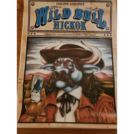 Schlitz malt Vintage Schlitz Malt   Wild Hickok Advertising Poster Beer RARE 18x24 1982