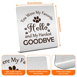 Memorial Gifts for Dog Lovers Plaque Sign Desk Decor for Loss of Dog Bereavement Remembrance Gifts for Loss of Dog Cat Sympathy Decor for Loss of Dog Condolence Gifts for Loss of Pet