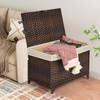 Honjourai Wicker Storage Basket with Lid,Rattan Shelf Basket with Removable