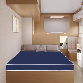 Greaton, 4-Inch Medium Firm Water-Resistance Foam Vinyl Mattress, Easy to Clean, Comfortable & Noise Free, 72" x 36", Blue