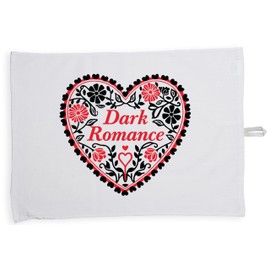 Hippowarehouse Heart Dark Romance Tea Towel Eco Printed Dish Cloth Kitchen accessory 50cmx70cm 100% Cotton