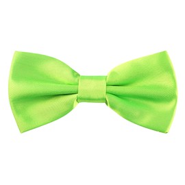 Allegra K Men's Bowtie, Bowtie, Ribbon, Formal, Wedding, School Entrance Ceremony, Adult, Adjustable, Solid Color,, green (light green)