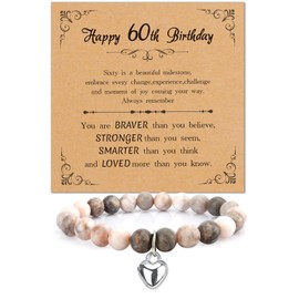 60th Birthday Gifts for Women,60th Birthday Gifts Ideas,Gifts for 60th Birthday Women,Mom Birthday Gifts,Sister Grandma Aunt Teacher Friend Birthday Gifts,Wife Birthday Gift Ideas,Beaded Bracelets