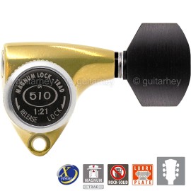 GOTOH NEW Gotoh SGV510Z-EN07 MGT L3+R3 LOCKING Tuners Set 3x3 - ANTIQUE X-FINISH GOLD