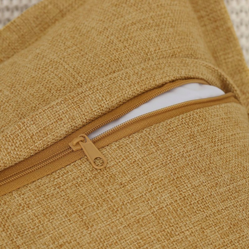Madizz Set of 2 Linen Cushion Covers with Wide Edge,