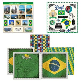 Scrapbook Customs Themed Paper & Stickers Scrapbook Kit, Brazil Sightseeing