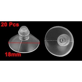 GDQLCNXB 20PCS 18mm/0.7" Furniture Desk Glass Transparent Anti-Collision Suction Cups Sucker Hanger Pads for Glass Plastic Without Hooks