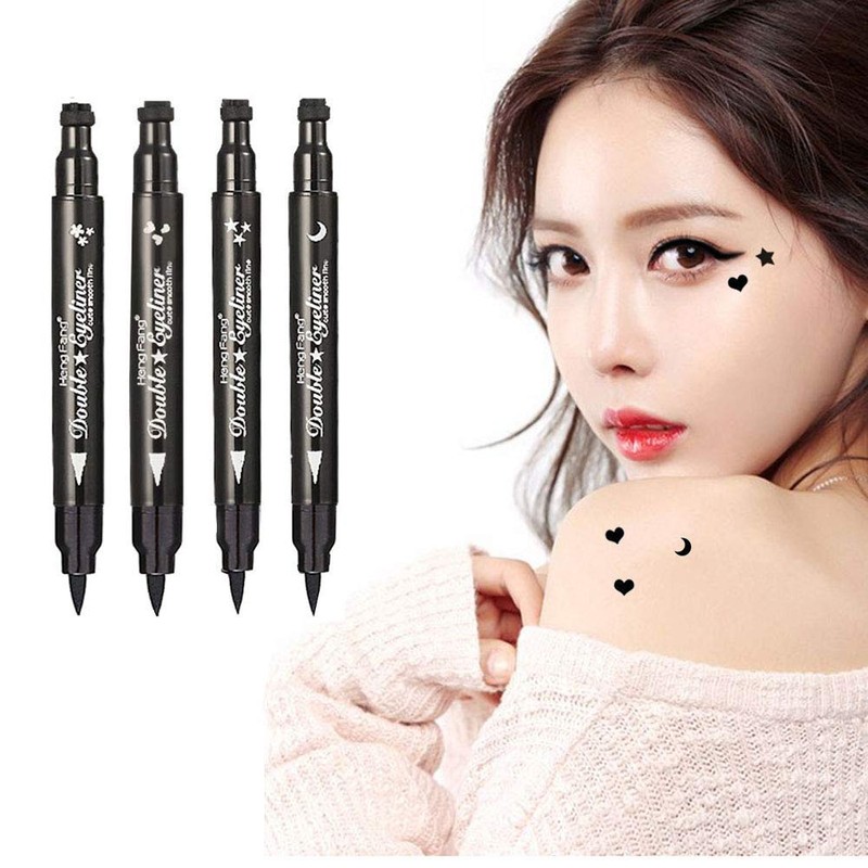 Dsaren Eyeliner Waterproof Black Liquid Eyeliner Stamp Tattoo Smudge-Resistant Durable