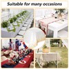 Pack of 10 Disposable Tablecloths, White with Gold Polka Dots,