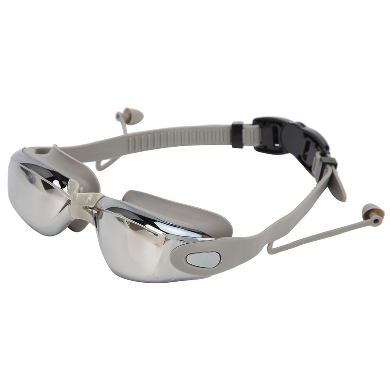 Waterproof Anti Fog Swimming Goggles Electroplating AntiUV Glasses with Earplug