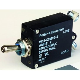 TE Connectivity W31-X2M1G-5 Circuit Breaker Therm Togl 5A Panel 1 Pole Vol-Rtg 240VAC/50VDC W31-X2M1G-5