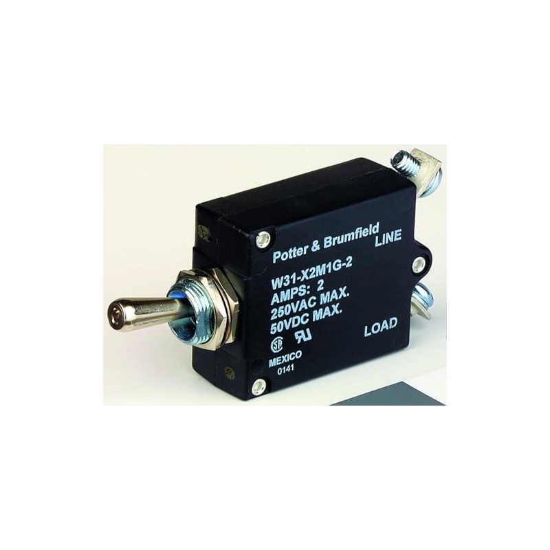TE Connectivity W31-X2M1G-5 Circuit Breaker Therm Togl 5A Panel 1