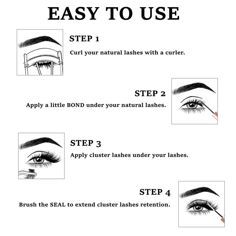 Cluster Lashes 72 Clusters Individual Lashes DIY Lash Extensions 10-16mm