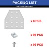 IMETRX 8pcs 2040 T Corner Bracket Joining Plate T Slotted