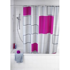 Wenko 20056100 Shower Curtain Textile Anti-Mould 180 x 200 cm Abstract Motif