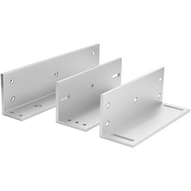 Z and L Aluminum Alloy Bracket for Single Door 500KG/1200lbs Holding Force Electric Magnetic Lock, Electromagnetic Lock Matching Bracket for Inward Door (Single Door 500KG/1200lb Z & L Bracket)
