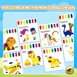 YPLUS Paint with Water Books for Toddlers, Watercolour Painting Paper for Aged Kids, Craft Gift for Drawing with Brush, Christmas Stocking Filler for Kids and Toddlers, Mermaid