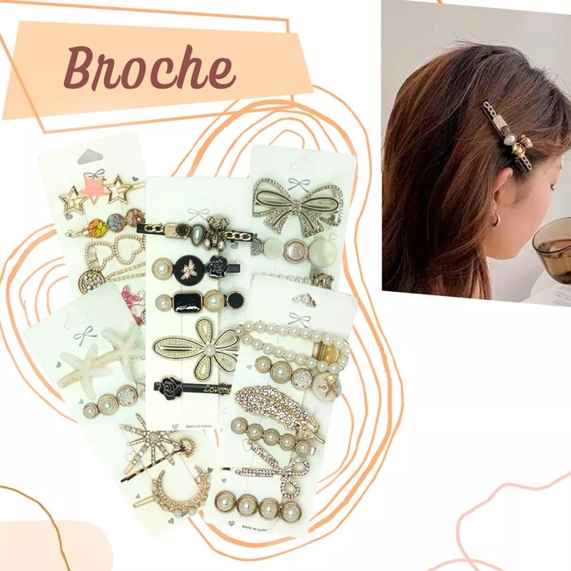 Universo en Linea Kit Broche Pinza Pasador Cabello De Moda
