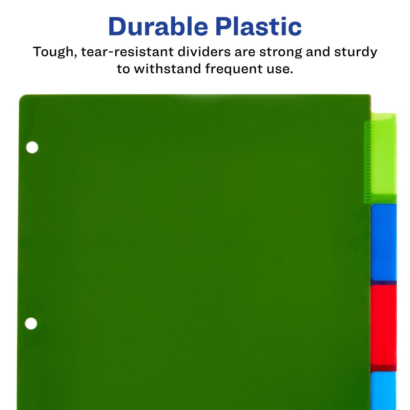 Avery Big Tab Insertable de plástico Separadores, 3 juegos de