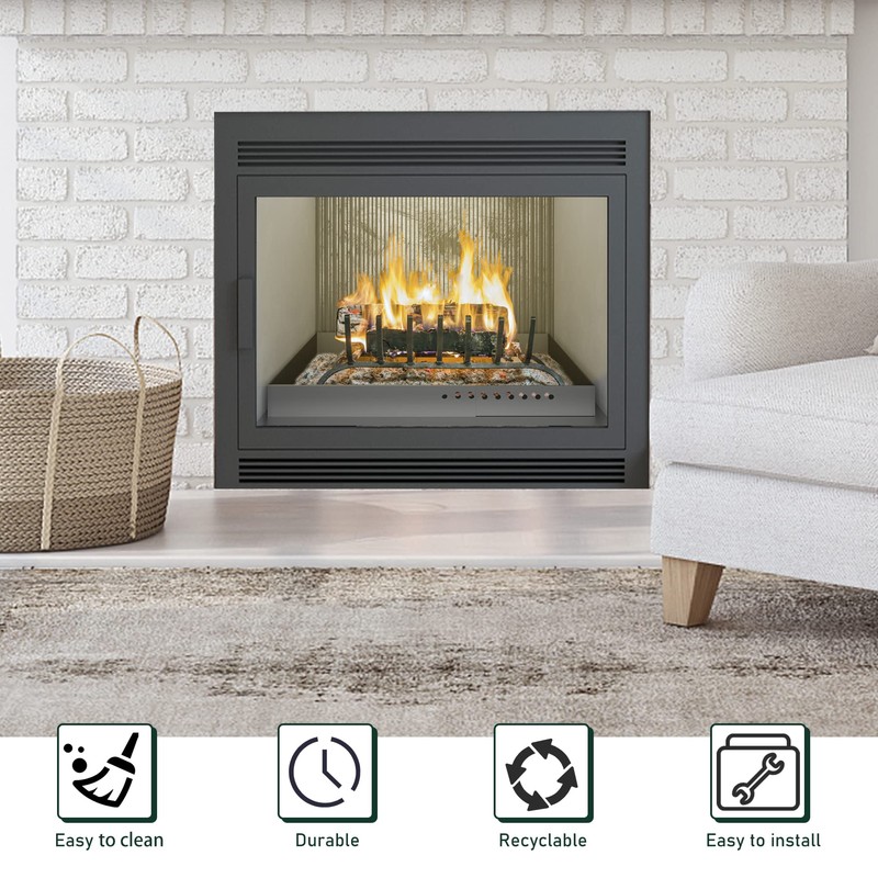 Flehomo Adjustable Fireplace Tray, Expandable Ash Pan for Ash Collection,