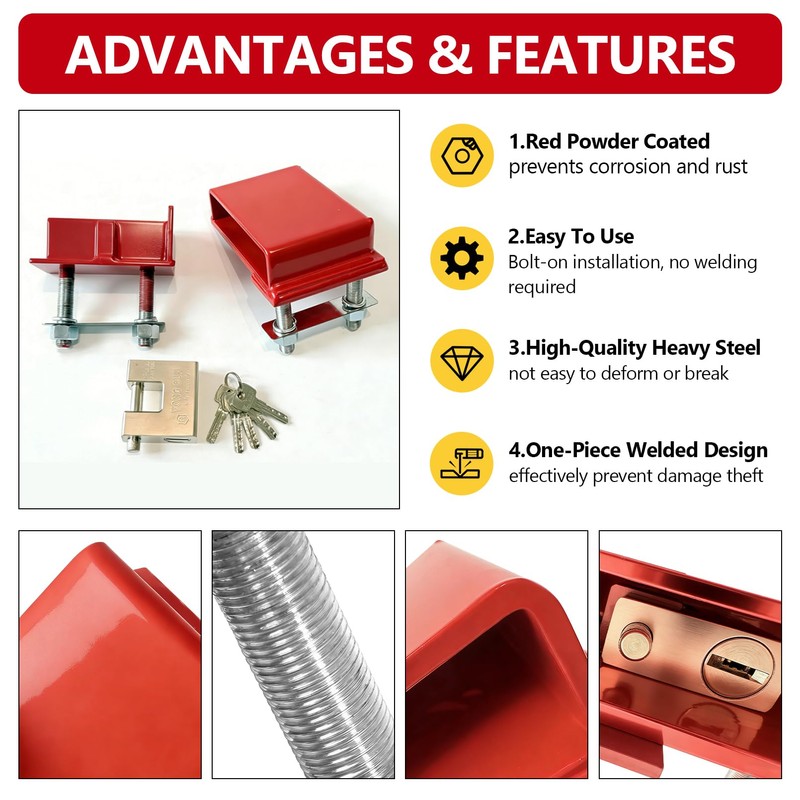 TULMTT Upgrate Shipping Container Lock Box, Shipping Container Door Lock
