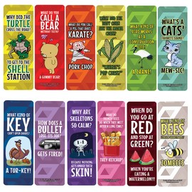 Creanoso Funny Riddles for Kids with Answers Bookmarks (5-Sets X 6 Cards) – Daily Inspirational Card Set – Interesting Book Page Clippers – Great Gifts for Adults and Professionals