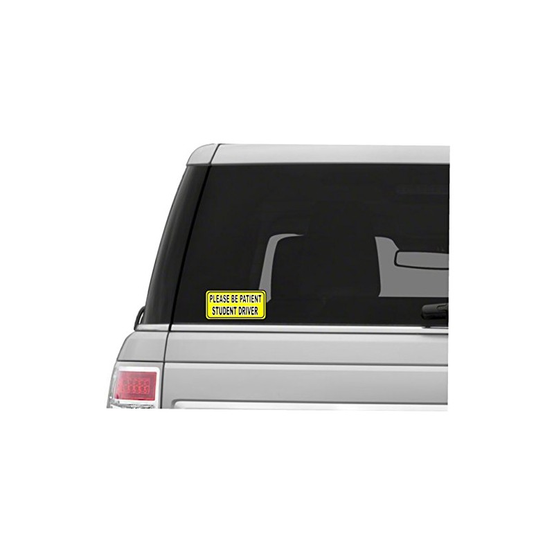 Vinyl Junkie Graphics Warning Student Driver Please be Patient Sticker/Decal