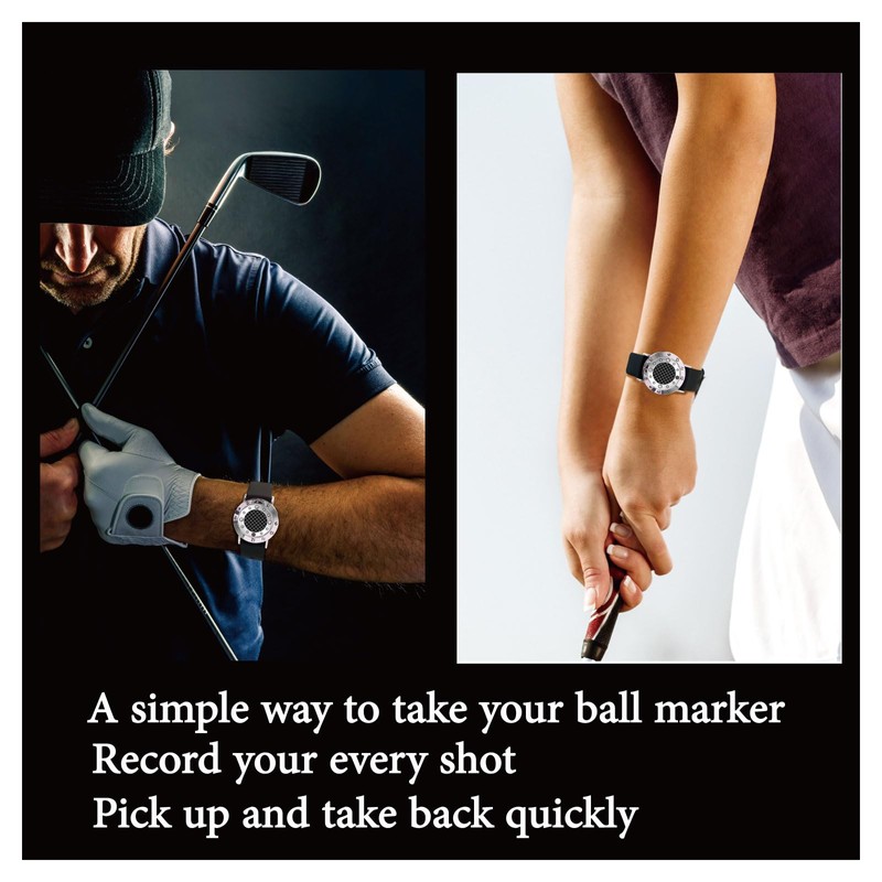 E TRUEE Golf Ball Marker Stroke Score Counter Bracelet with