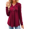Newchoice Women Fall Long Sleeve Shirts Tops，Casual Winter Clothing Collar