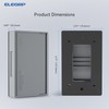 ELEGRP Horizontal Outdoor Cover for Decotative Receptacles, Weatherproof Wall Plate,