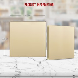 ENERLITES Screwless Double Blank Wall Plate, Child Safe Two Gang Blank Device Outlet Cover, Standard Size, 2-Gang 4.68" x 4.73", Polycarbonate Thermoplastic, UL Listed, SI8802-GD, Glossy, Gold