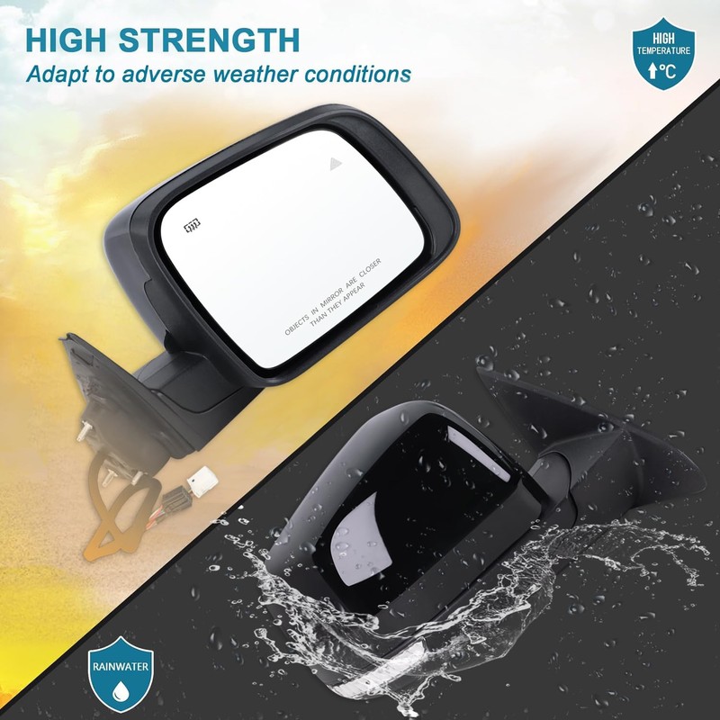 Lqito Right Passenger Side Mirror Fits 2014-2021 Jeep Grand Cherokee