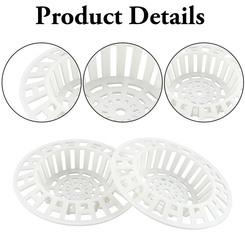 2 Pcs Plastic Sink Strainer, White Drain Hair Catcher Hair