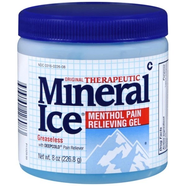 Mineral Ice Menthol Pain Relieving Gel Original 8 OZ