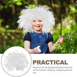Totority Wig Decoration Children'S White Master Wig Decoration Cosplay Wig White Braid Cornflower Hot Explosion Head