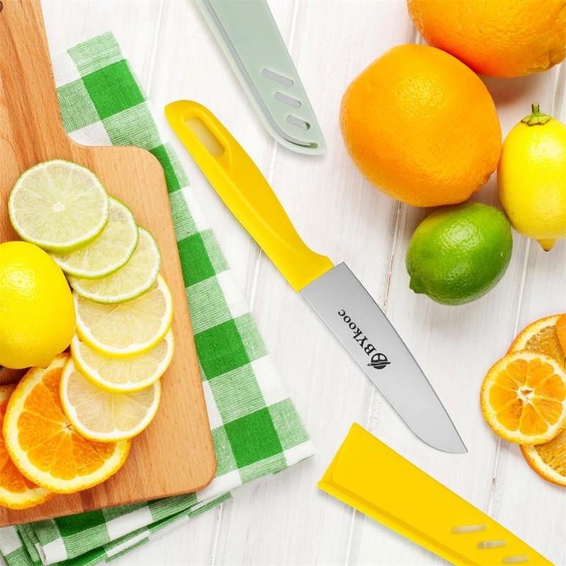 BYkooc 8 pieces Paring Knives (4PCS Peeling Knives and 4PCS