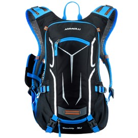 BWBIKE Bicycle Backpack, Cycling Backpack, 18L Waterproof Bicycle Backpack with Rain Cover, Sports Riding Backpack for Hiking, Running, Cycling, Blue 18l