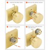 Haidms Gold Door Knobs Interior Privacy, Heavy Duty Square Brushed