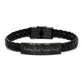 Cute Brother Gifts, Brothers Best Friends For Life, Birthday Unique Gifts, Braided Leather Bracelet For Brother from Brother, Sibling love, Brotherhood, Family bonds, Unbreakable bond