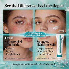 PDRN Hidratante para rostro con ácido hialurónico, crema hidratante para el cuidado de la piel, 1.0 fl oz, soporte de barrera con colágeno y niacinami