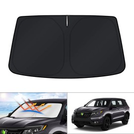 KUST Windshield Sun Shade for 2019-2024 2025 Honda Passport Sport Accessories,SUV,EX-L,Touring,Eliten Window Sunshade Sun Visor Protector Foldable Blocks UV Rays Keep Your Car Cooler